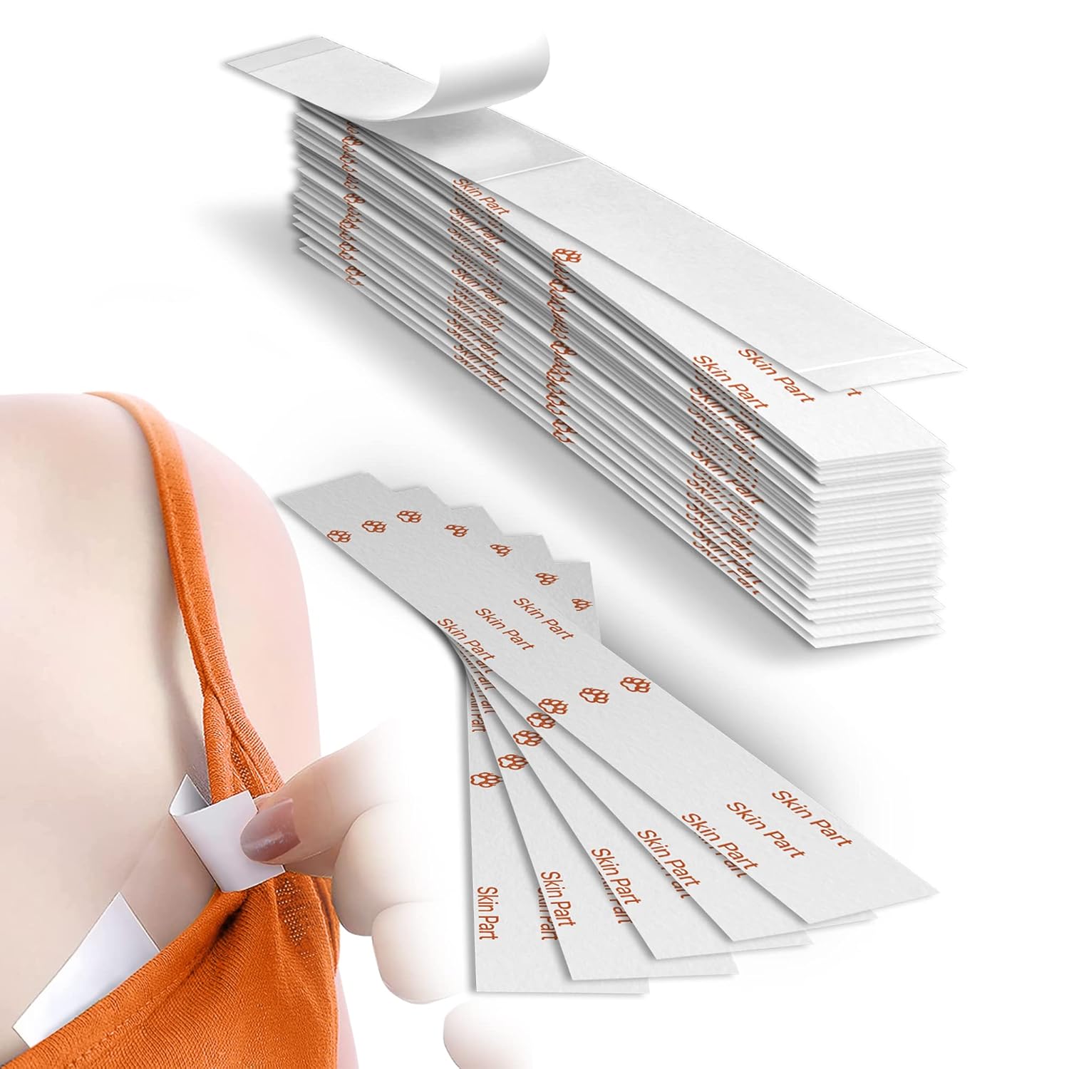 Fixic Double Sided Tape for Clothes 50 PCS 3 x 1/2" Dress