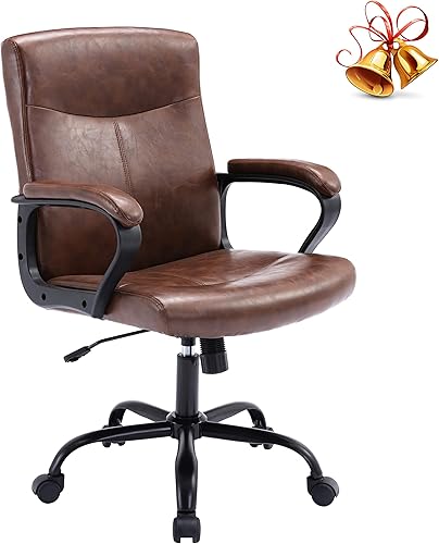 Miniatura 5 de Silla de oficina silla ergonómica de oficina silla de computadora ajustable con respaldo medio silla de escritorio de oficina silla de trabajo café