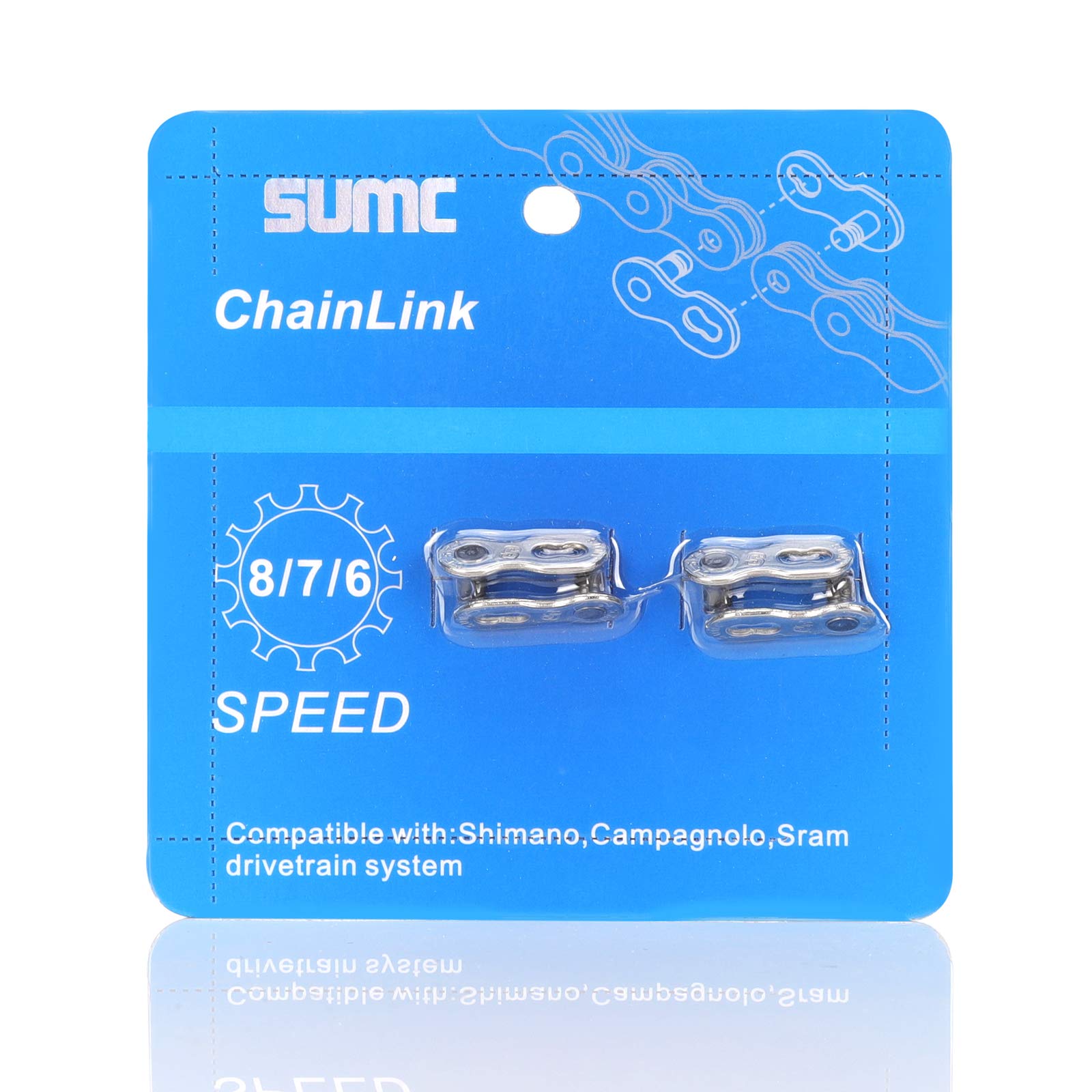 Inkesky4 Pairs Re-usable Quick Link for Bike Chains - Compatible with Shimano/KMC/Campagnolo/SRAM (6/7/8-speed (Silver))