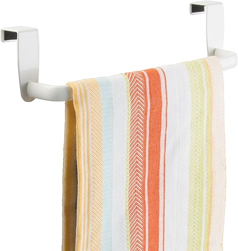 Miniatura 6 de mDesign Organizador de almacenamiento de alambre de metal de acero sobre el gabinete, colgar en el gabinete o puerta, soporte para toallero para