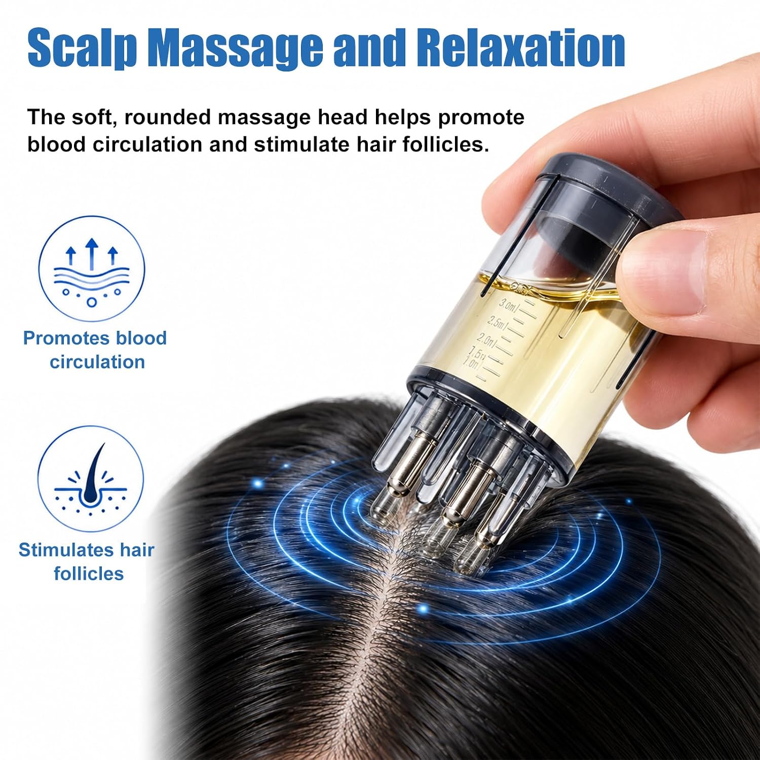 2pcs Scalp Oil Applicator, Rollerball Hair Applicator Massager