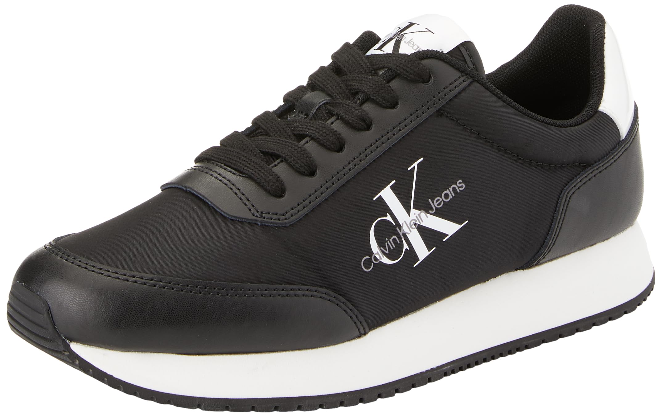 Calvin Klein Jeans Zapatillas sneaker Mujer Sneaker Runner Low Lace calzado, Schwarz (Negro), 40