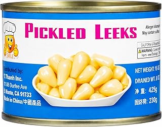 Pickled Leeks - Cu Kieu – Ready to Eat Asian Style Pickled Vegetables, Sweet & Tangy Flavor, Great Side Dish & Topping, Canned, 6.5 oz (185 g) | 3 Pack