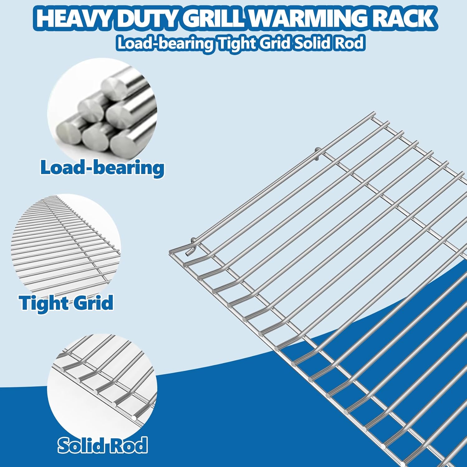 SafBbcue Grill Warming Rack for Traeger Woodridge TFC97XLH TFB97JLH TFC97JLK, Stainless Steel Grill Upper Rack Replacement Parts for Traeger Wood Pellet Grill