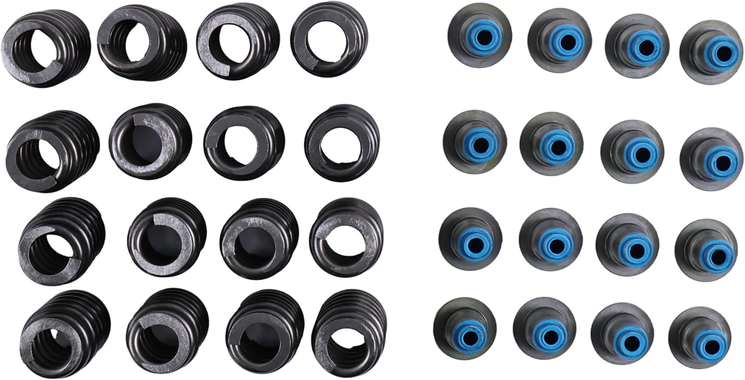 For 16 Pcs 560'' Lift Beehive Valve Springs and Hat Seals 12713265 12499224 12482063 Compatible with Chevrolet GM 4.8 5.3 5.7 6.0 6.2 LS1 LS2 LS3 LS6