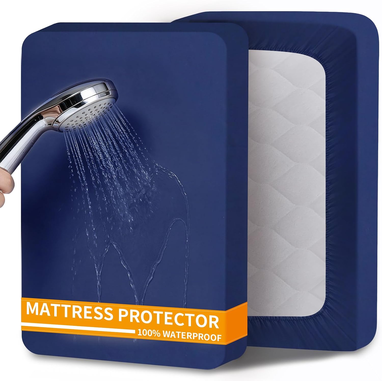 Twin Waterproof Fitted Sheet Noiseless Protector for College Dorm | Camel Bed Mattress Protector for Family Use.Physical Barrier for Sweat & Urine, Easy to Put On