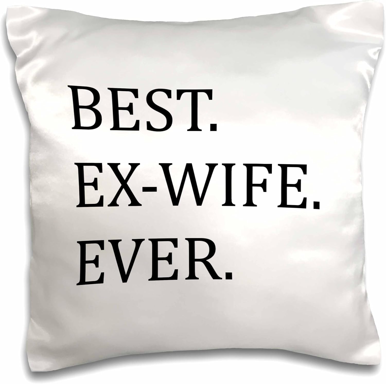 3D Rose pc_151496_1 "Best Ex-Wife Ever-Funny Gifts for Your Ex-Good Term Exes-Humorous Humor Fun Pillow Case, 16" x 16"