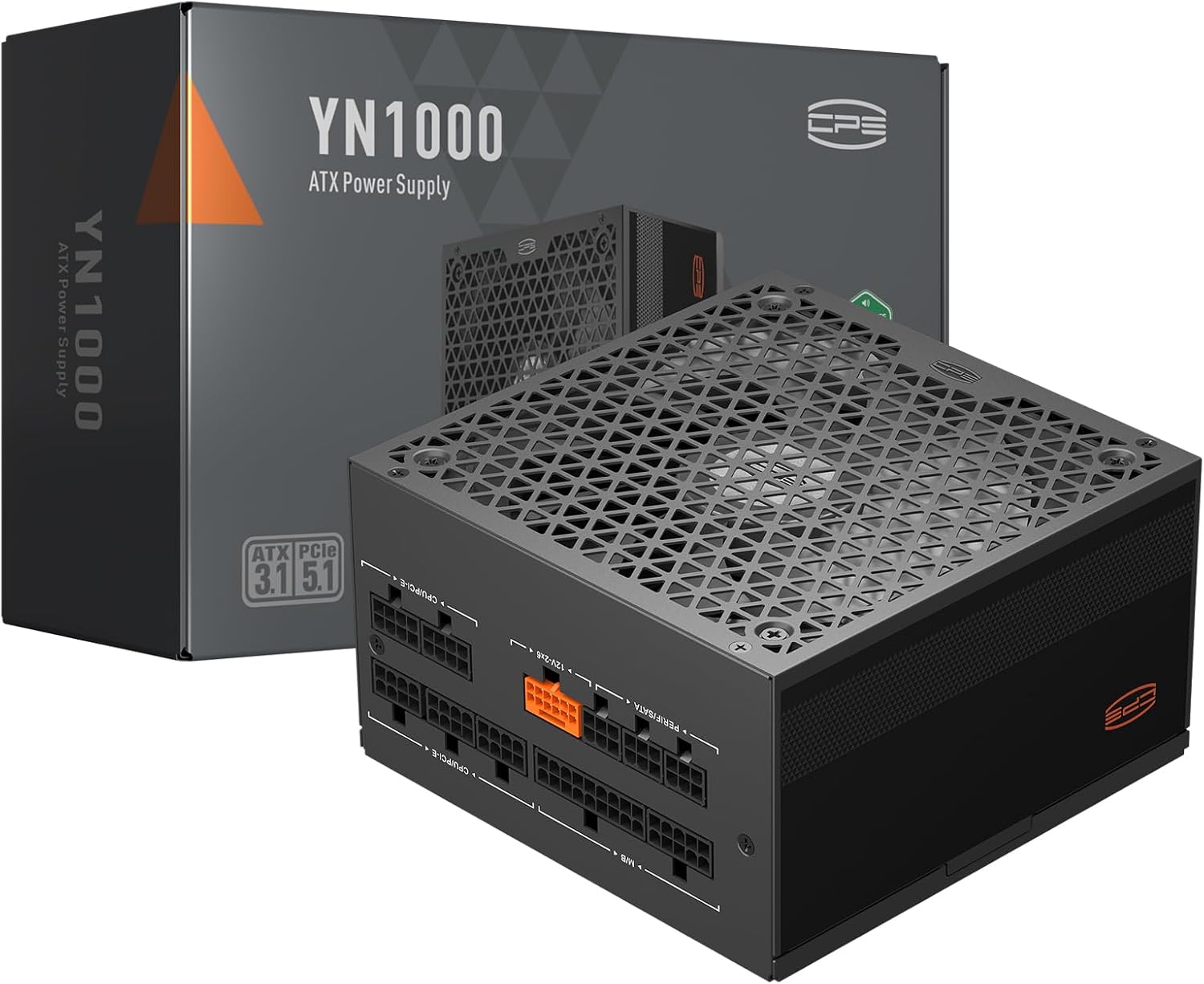 PCCOOLER PSU CPS YN1000 Power Supply, 1000W 80 Plus Gold Certified Fully Modular PCIe 5.1 & ATX 3.1, Wide Compatibility, 135mm FDB Fan, Full Japan Electrolytic Capacitors - 10 Year Warranty