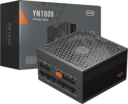 PCCOOLER PSU CPS YN1000 Power Supply, 1000W 80 Plus Gold Certified Fully Modular PCIe 5.1 & ATX 3.1, Wide Compatibility, 135mm FDB Fan, Full Japan Electrolytic Capacitors -