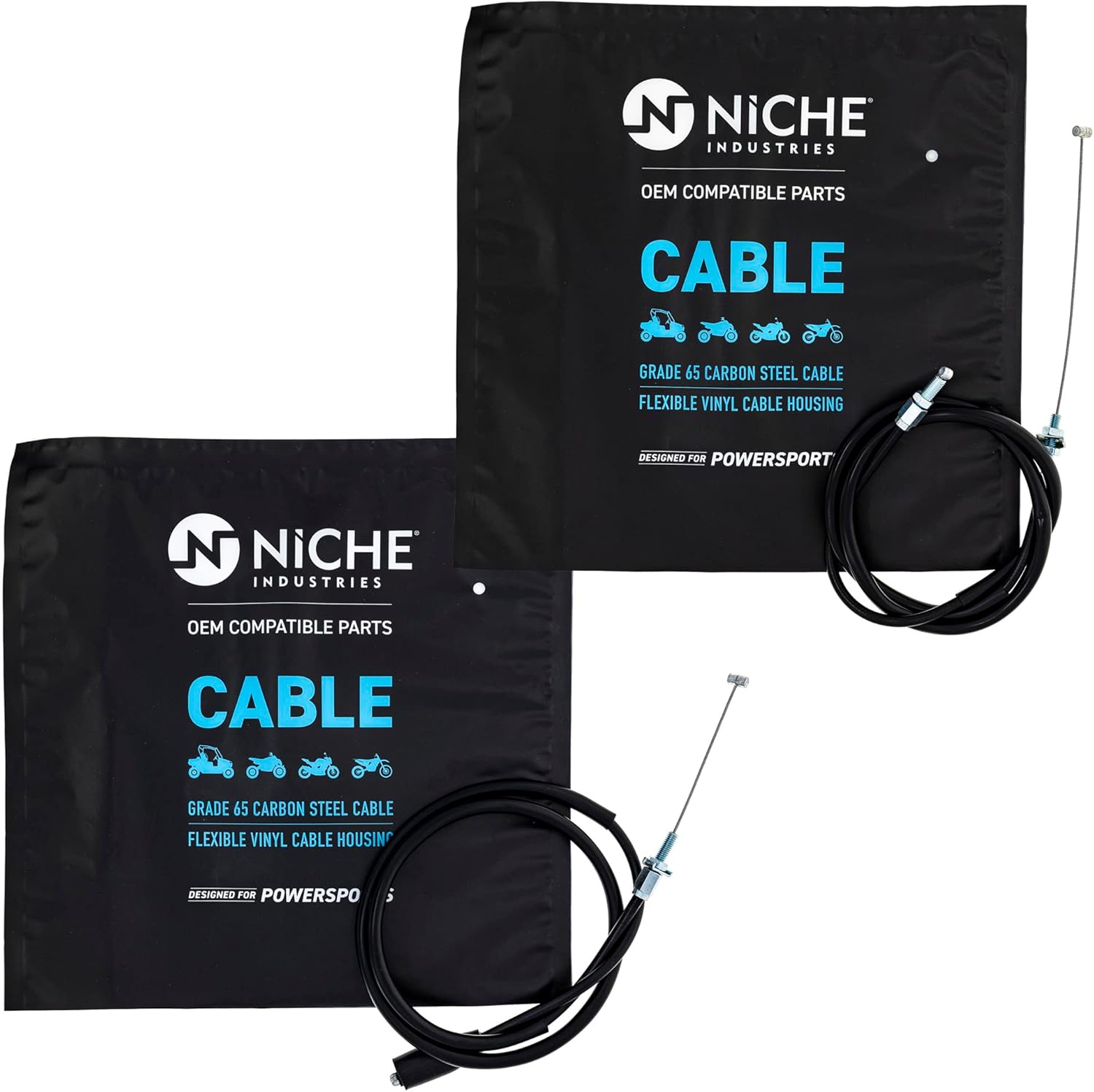 NICHE Push Pull Throttle Cable Set for Honda XL250R XR250L 17910-KB7-940 17920-KB7-405