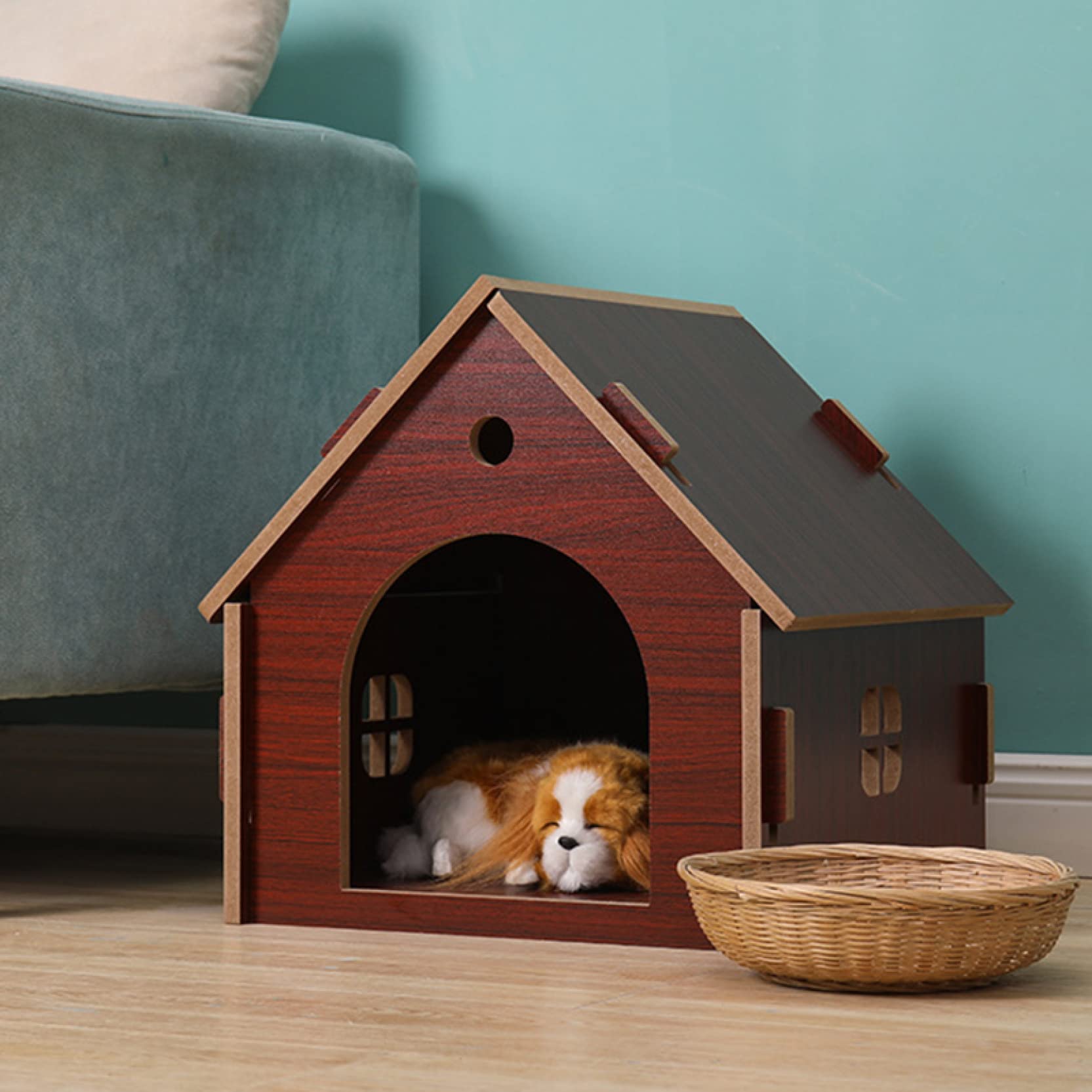 Amazon | [JUI3N] 犬 ハウス かわいい 可愛い 室内 小型犬 57*51*59 夏