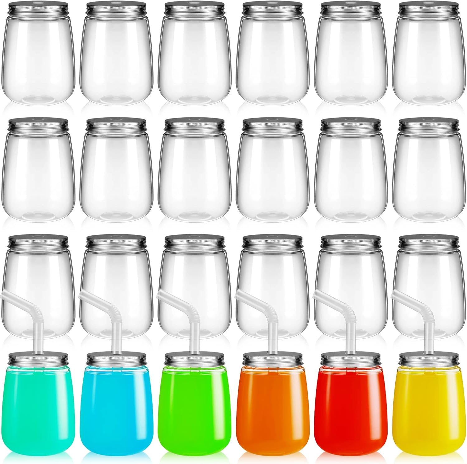 24 Pcs 2.5 oz Salad Dressing Container to Go Reusable Glass
