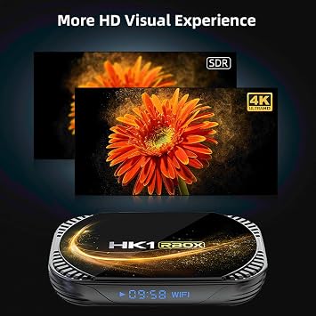 Android 11.0 Powered TV Box HK1 RBOX X4S TV Box 4GB RAM 128GB ROM S905X4 64-bit Quad Core A55 CPU 8K HDR Support 2.4G/5G WiFi 100M LAN Bluetooth 4.1 USB 3.0 Set-Top Box