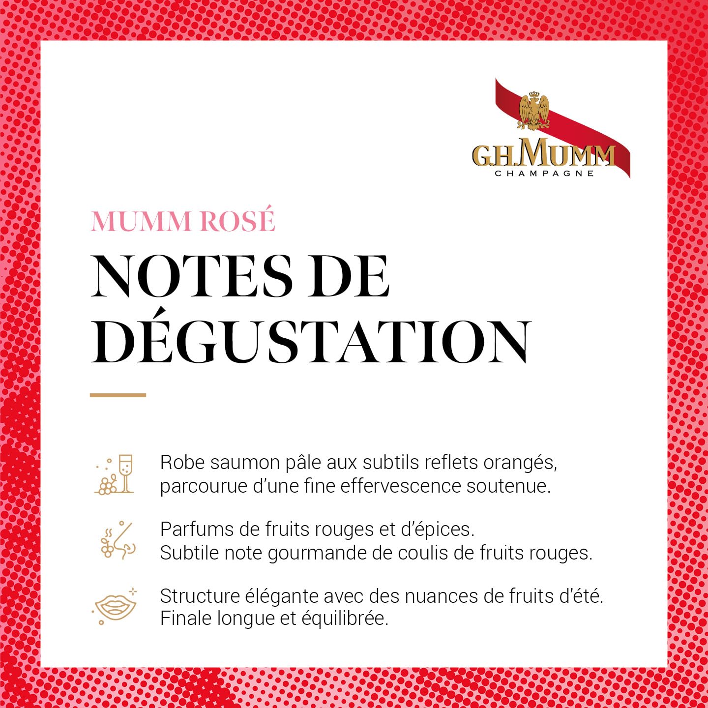 Champagne G.H. MUMM Cordon Rouge Brut Rosé - 12.5%, 75 cl