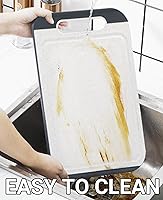 Vista 7 de Tabla de cortar de doble cara, tabla de cortar de acero inoxidable 304 para cocina, tabla de cortar grande, tabla de cortar de grado alimenticio