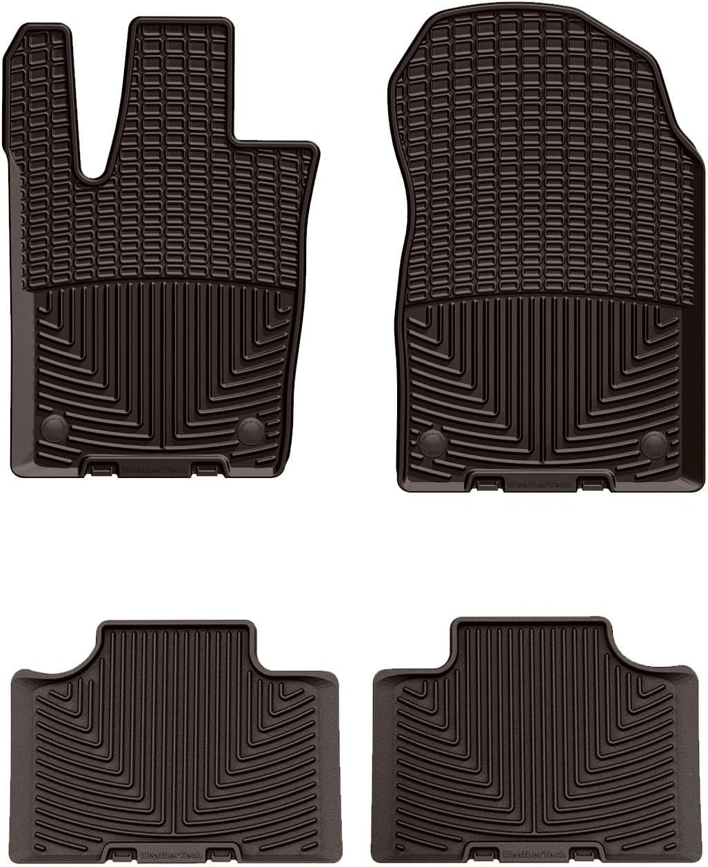 WeatherTech All-Weather Floor Mats for Jeep Grand Cherokee, Durango - 1st & 2nd Row (W399-W585), Black
