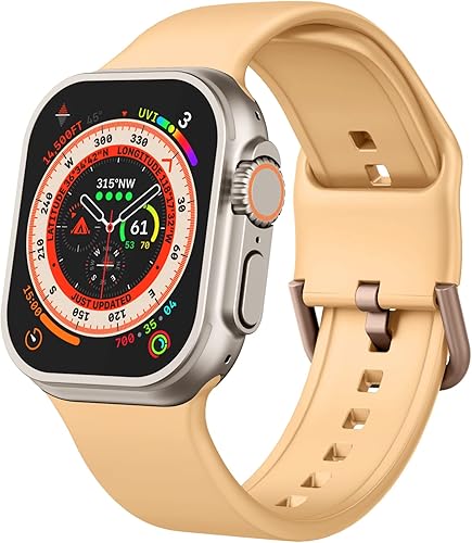 Miniatura 37 de Correa deportiva para Apple Watch, 49, 46, 45, 44, 42, 41, 40 y 38 mm, correa de silicona suave, cierre clásico, reemplazo para iWatch Series 11