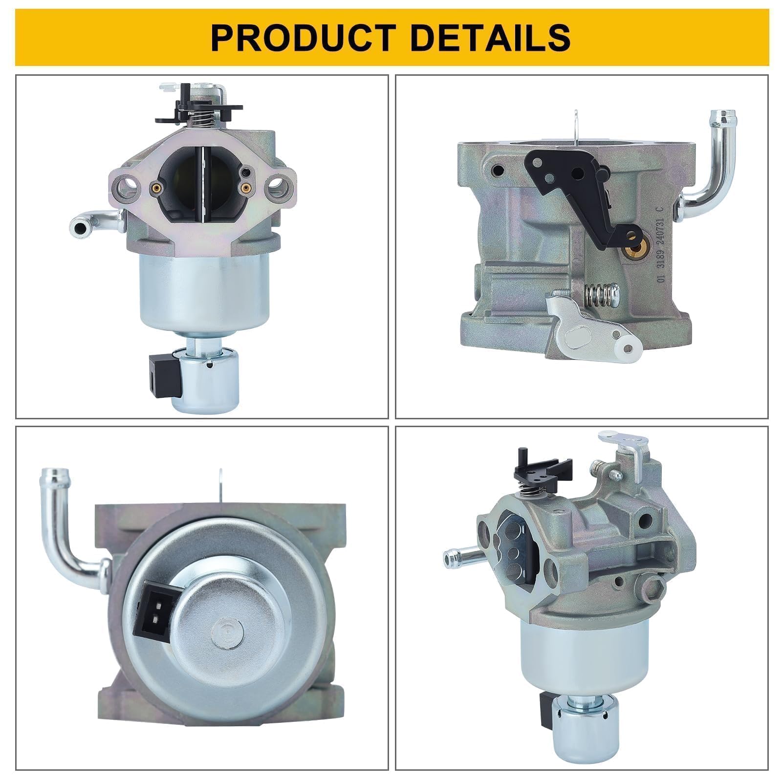 Panari Carburador 591731 para motor Briggs Stratton 594593 796109 31A507 15HP 590400 796078 498811 794161 795477 594591 794572 699937 Cortacésped Carburador