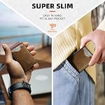 KEMISANT Men Wallet- Slim Wallet Money Clip Gift for Men 12Cards-Metal Case with Magnetic Flip