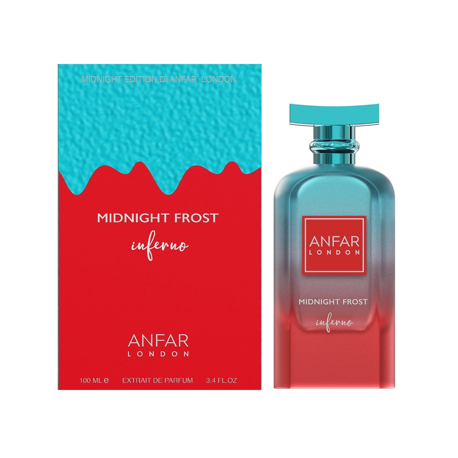 Anfar Midnight Frost Inferno - Midnight Edition - Perfume for Women - Amber Woody Fragrance - Opens with Notes of Geranium and Tonka - 3.4 oz