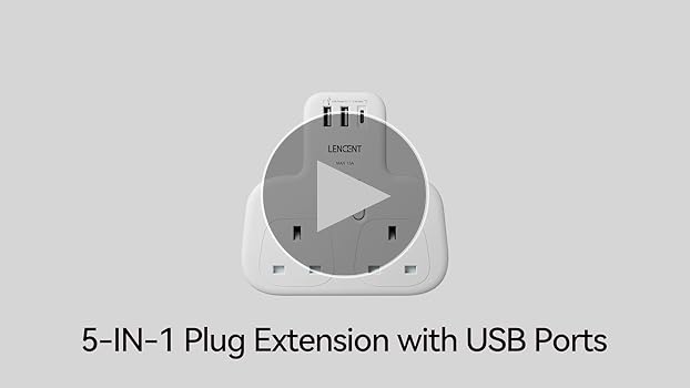 LENCENT 2 Prong Power Strip, 3 To 2 Prong Outlet Adapter, 2 Type C&2 USB, Surge Protector, Polarized Plug, 3-Sided Wide Spaced Extender, Wall Tap Splitter For Non-Grounded Outlets In Old