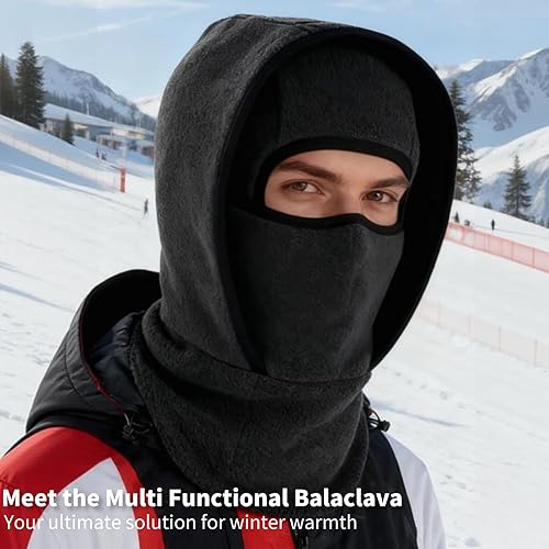 Miniatura 3 de Pasamontañas de esquí, máscara facial de invierno para hombres y mujeres, equipo de clima frío al aire libre para esquí, motocicleta, caza