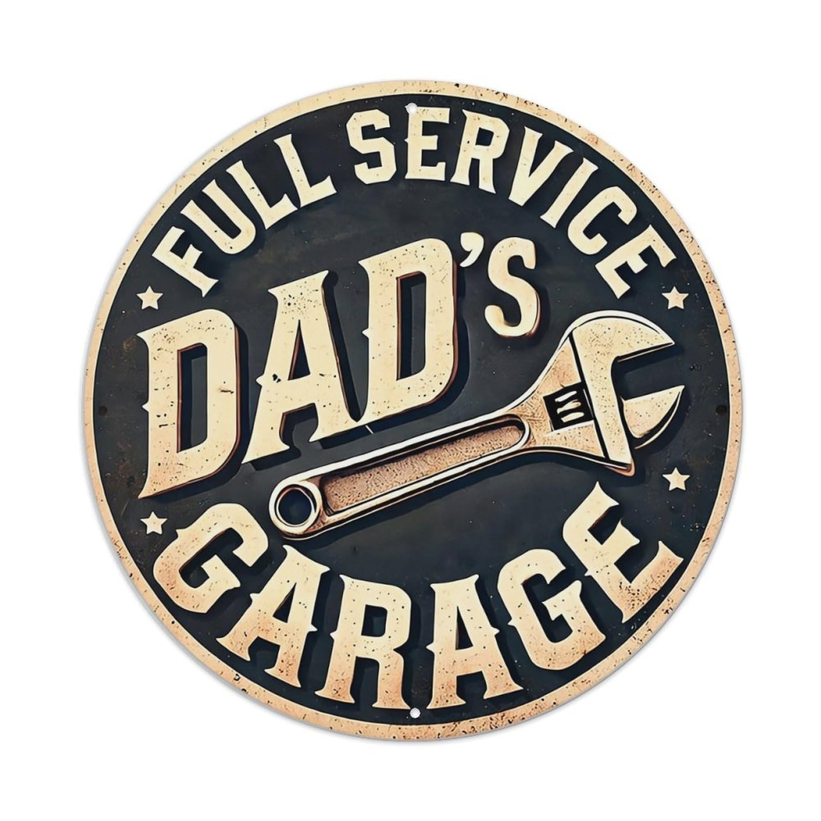Full Service Dads Garage Sign Tin Sign Metal Poster Vintage Metal Signs for Home Man Cave Bar Cafe Kitchen laundry room Wall Decorations 8x8 inches