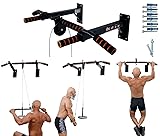 3 IN 1 Heavy Duty Multifunctional Pull Up Bar Wall Mounting, Pull-Up Bar Training Bar, Dip Station For Training At Home, Training Weight Up To 200kg (PULL UP BAR COMBO) 56W x 13H Cm