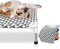 Vista 2 de Elevated Outdoor Dog Bed, Medium Size, Cotton Material, Non-Slip Feet, Fits up to 70lbs
