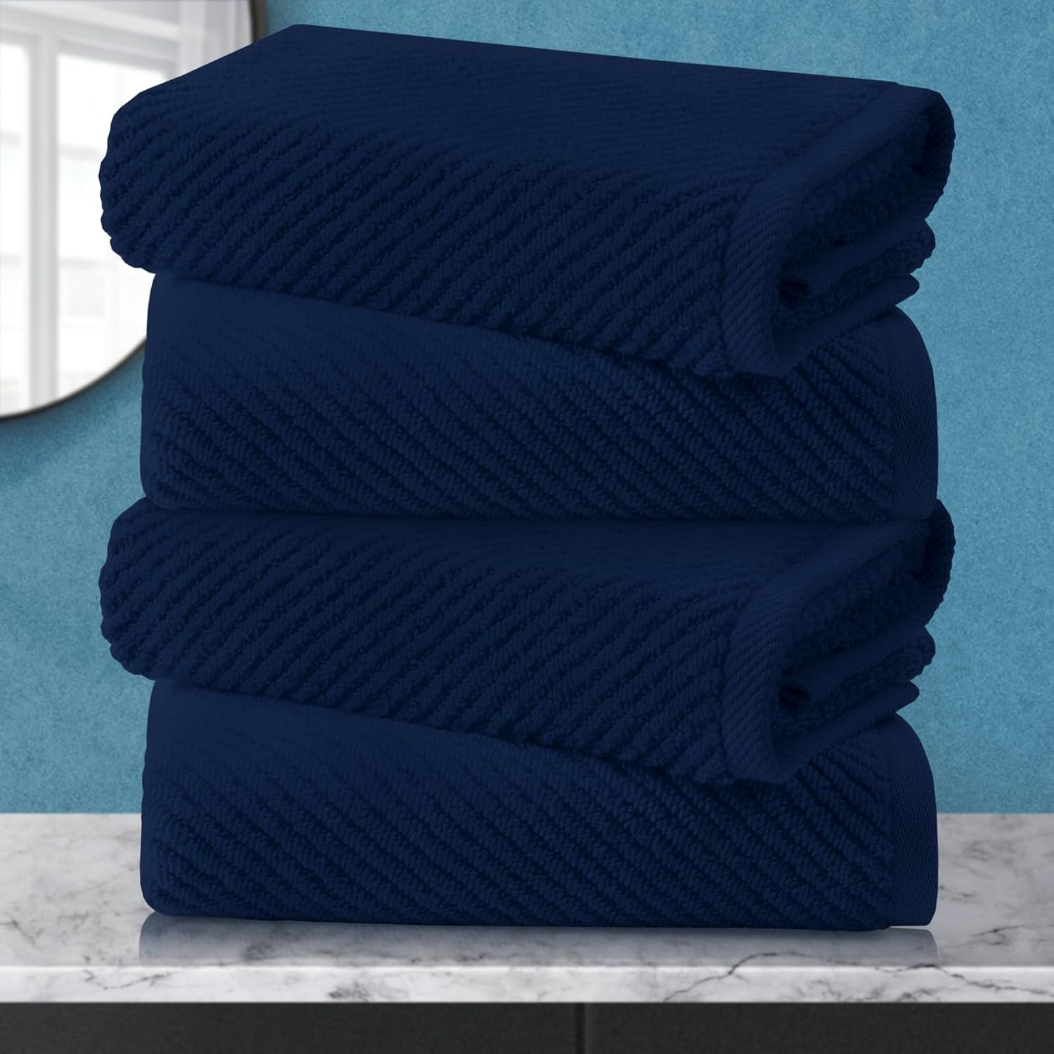 VOOVA & MOVAS Hand Towels for Bathroom Set of 4, 18"x 28