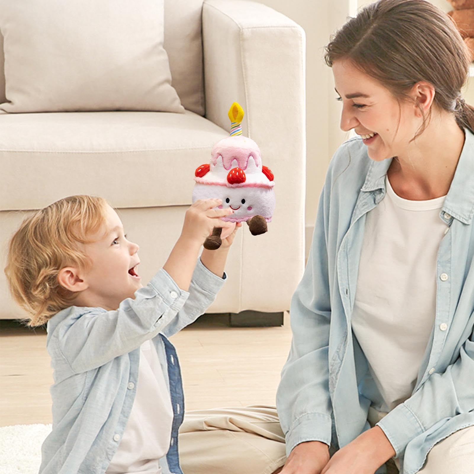 IntiMeg Jouet en peluche pour chien en forme de gâteau d'anniversaire ✓ pas cher