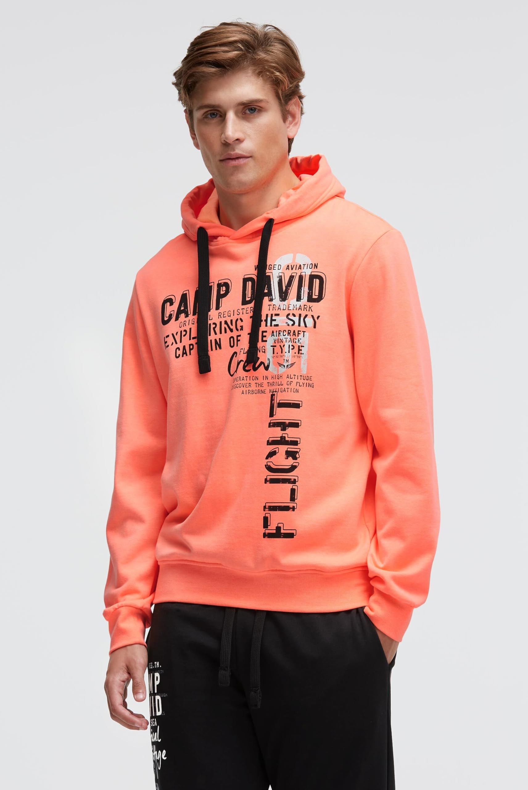 Camp David Herren Hoodie mit Logo Artwork