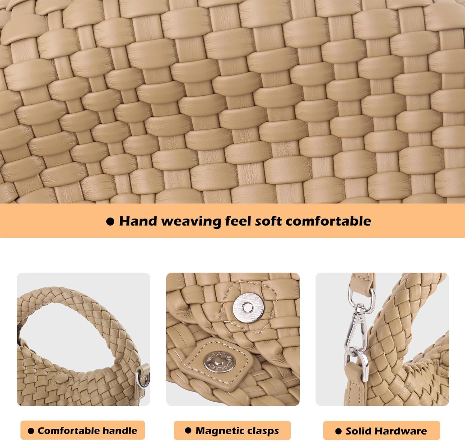 Women's Woven Crossbody Handbag Small Crossbody With Card Holder for Daily Casual Travel - Image 5