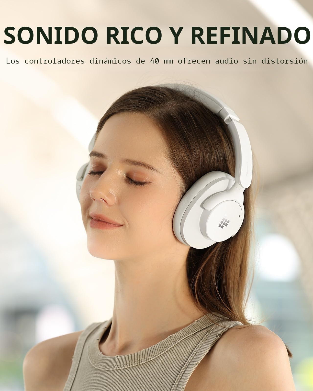 Tronsmart Q20S Cascos Inalámbricos Cancelación de Ruido Activa Híbrida con Varios Modos, Sonido Hi-Res Audio, 60H Reproducción, Control de App, Ajuste Cómodo, Wireless Auriculares con Micrófono