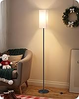 Vista 2 de Juego de 2 lámparas de pie para sala de estar, modernas lámparas de pie altas con interruptores de pie, bombilla no incluida, 64.6'', para sala