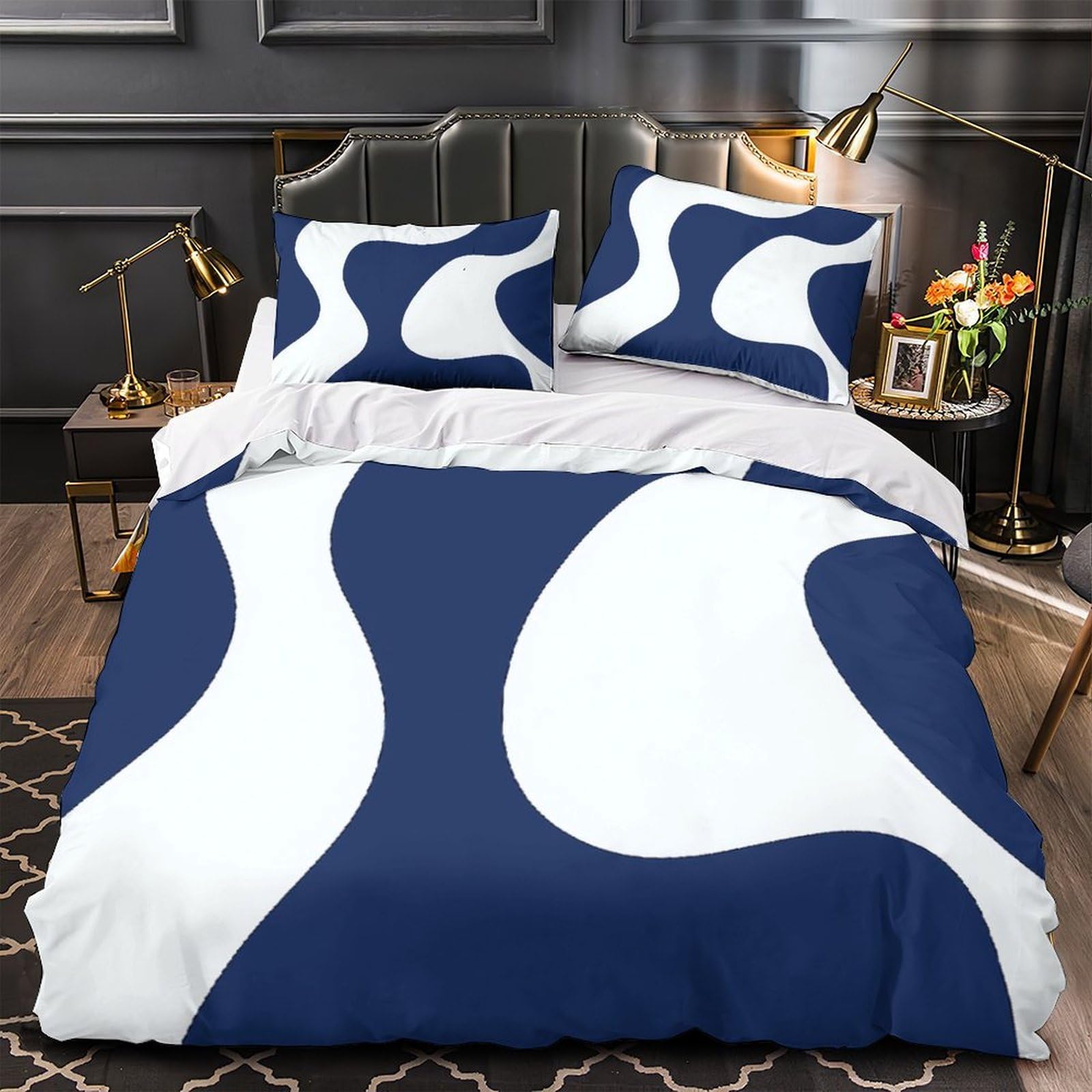 Housse de couette microfibre hypoallergique avec fermeture éclair