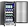 15 Inch Under Counter Beverage Refrigerator, 126 Cans Built-in or Freestanding Drink Fridge with Insulated Door,Ideal fo