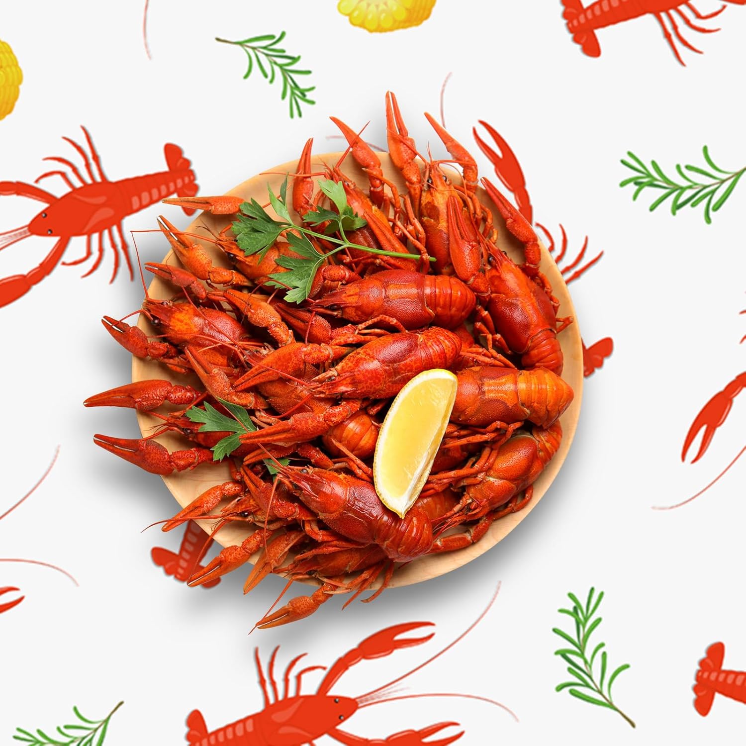 Breling 100 ft Long Crawfish Tablecloth Roll Disposable Plastic Lobster Table Clothes Table Cover for Crawfish Boil Party Birthday Party Decoration Supplies