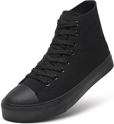 ZGR Mens High Top Canvas Sneakers Lace Up Classic Casual Walking Shoes