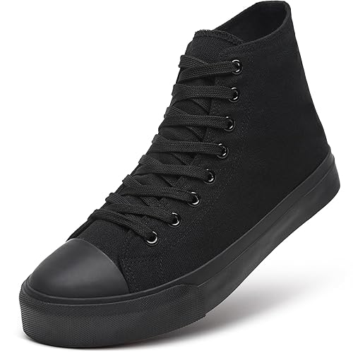 Men's High Top Canvas Sneakers Lace Up Classic Casual Walking