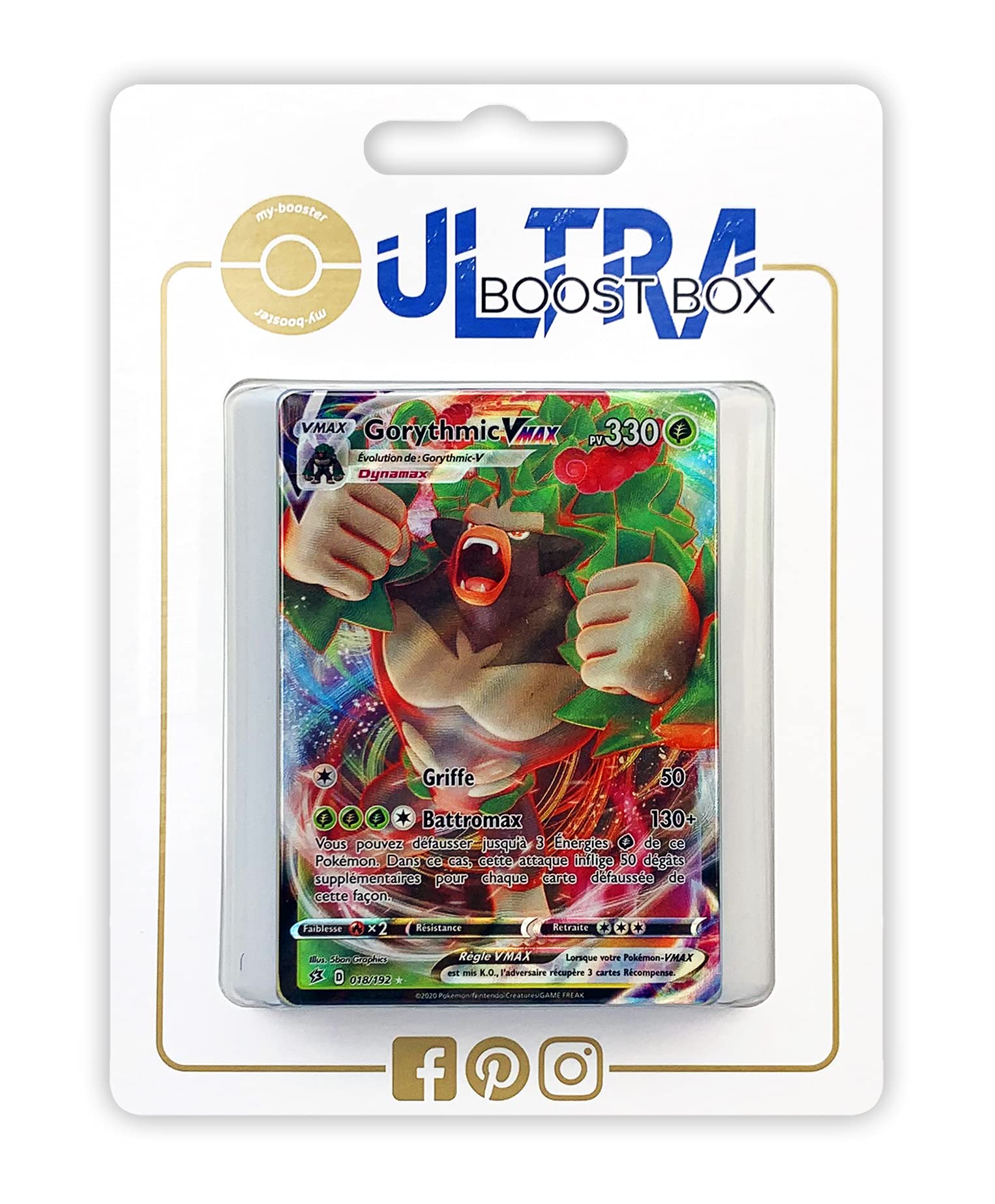 Cartes Pokémon Gorythmic VMAX - Coffret De 10 Cartes Françaises Épée Et Bouclier Clash Des Rebelles