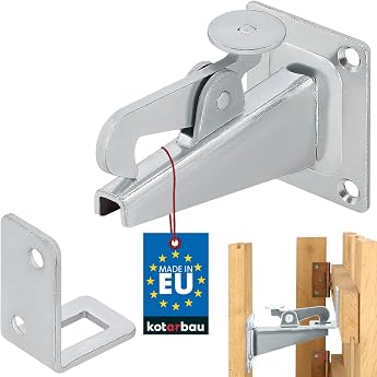 KOTARBAU Door Stop, Wall Mounted, Door Stop, Silver Stop, Closing Angle Door Stop, Steel, Robust, Solid