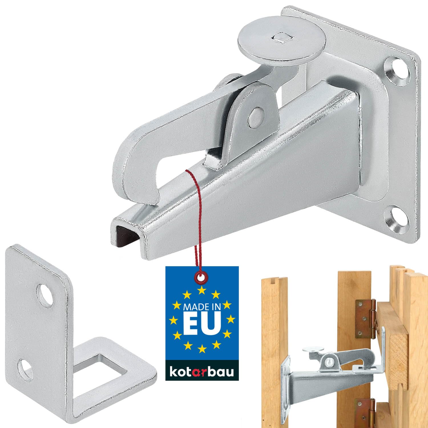 Kotarbau Gold,Silver Door Stopper Wall Mounted Door Stop Gold Silver Door Stop Lock Bracket Steel Robust Solid - Silver