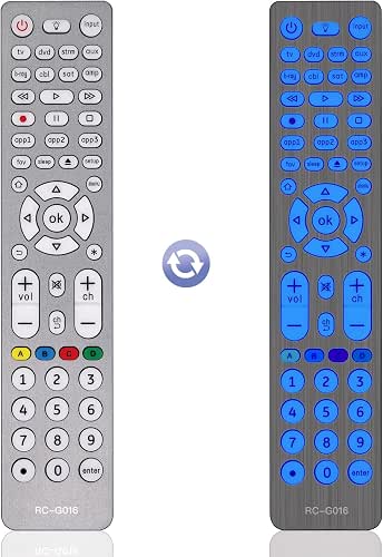 Backlit Universal Remote Control for TVs/Streaming Players/Audio/Cable Boxes and More