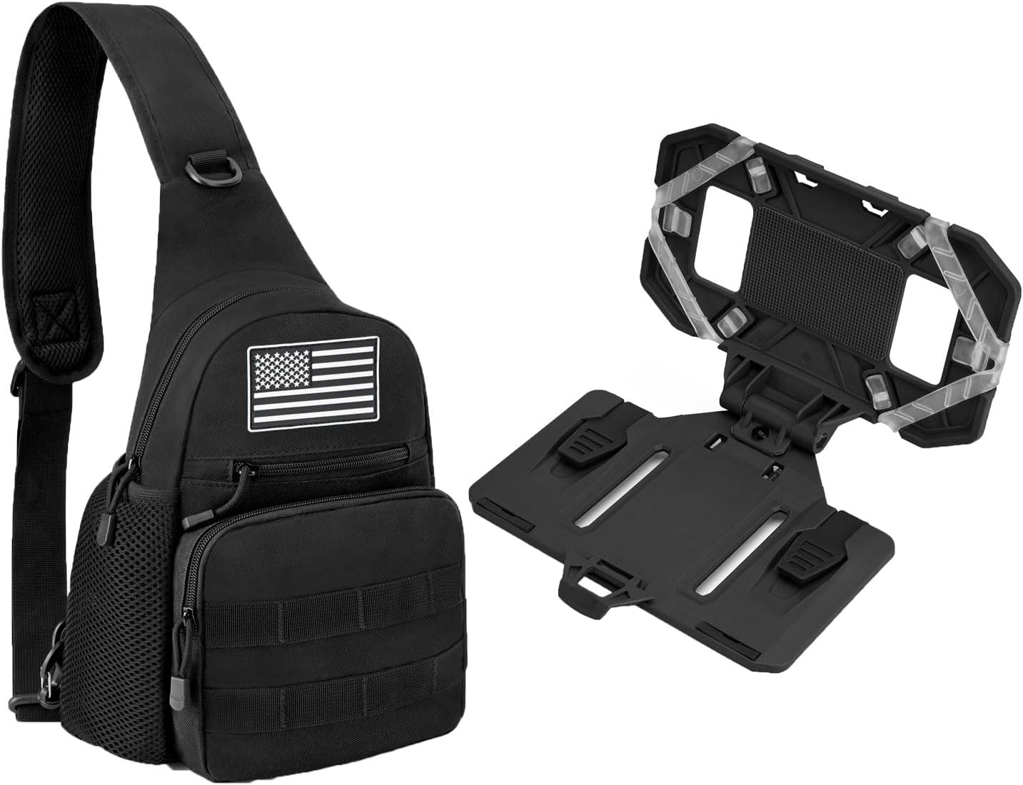 Jueachy Tactical Sling Bag Tactical Vest Phone Mount
