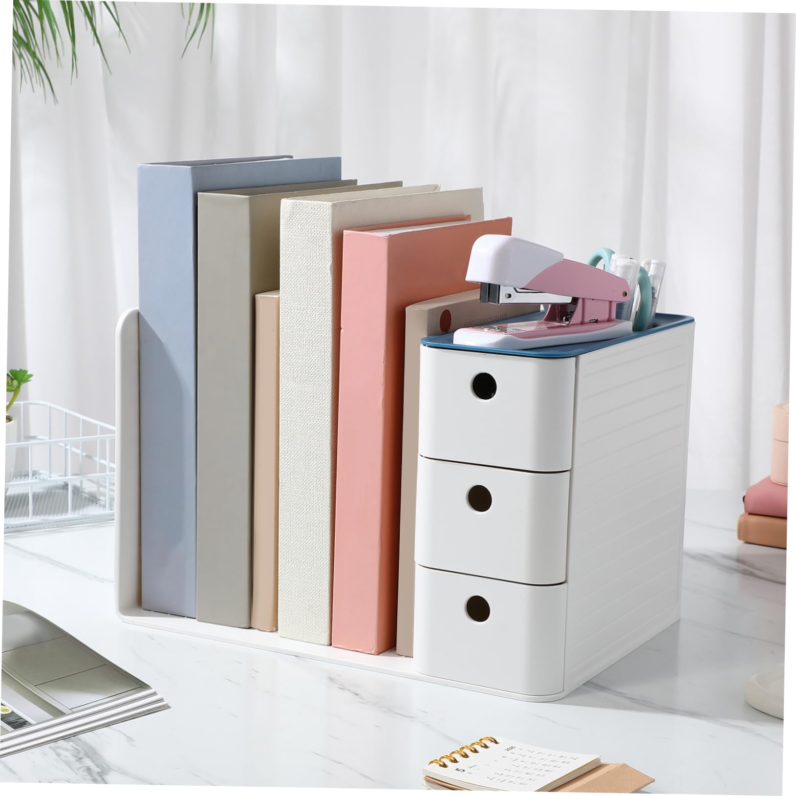 SHINEOFI Organizadores de Cajones de Escritorio Multifuncional de Plástico Diseño de Cajón para Almacenamiento de Papelería y Accesorios en Espacios de Oficina