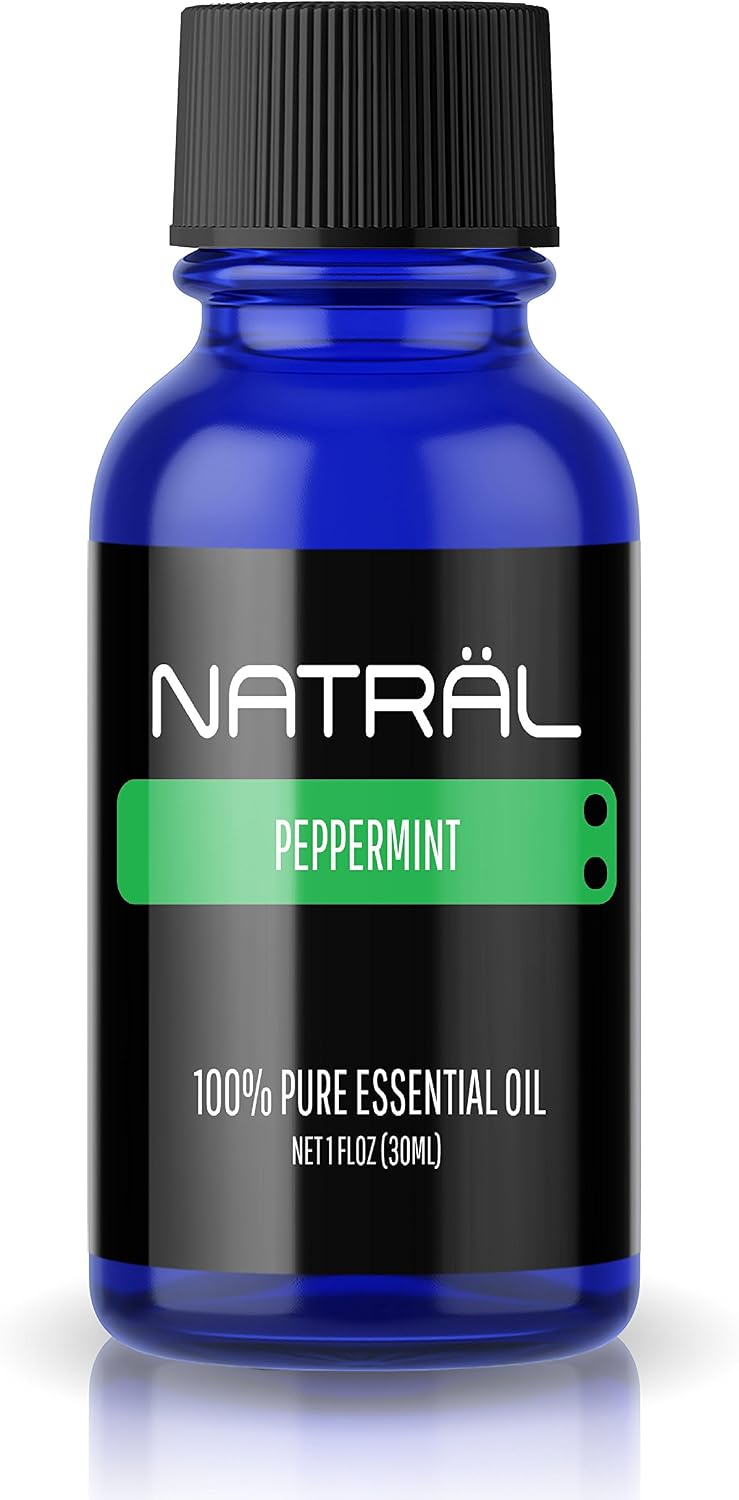 NATRAL 1oz (30ml) Peppermint Essential Oil, 100% Pure & Natural, Large 1 Oz Bottle