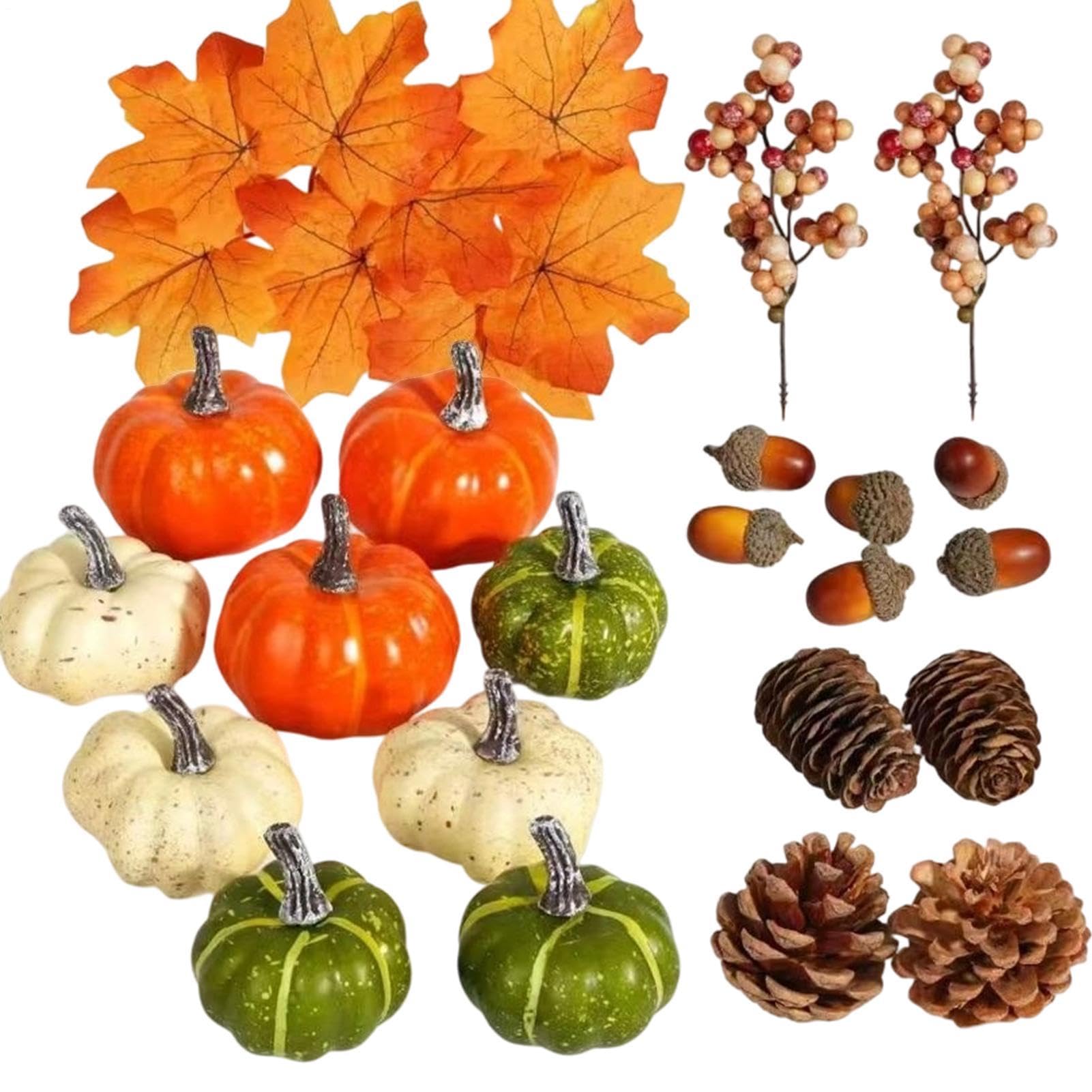 Piccole Zucche 25 Pezzi Mini Assortite Realistico