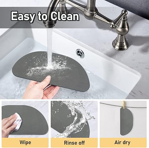 Miniatura 8 de LOPNUR Bandeja de goteo para refrigerador, receptor de goteo para refrigerador para bandeja de agua, paquete de 4 mini bandejas de goteo de agua