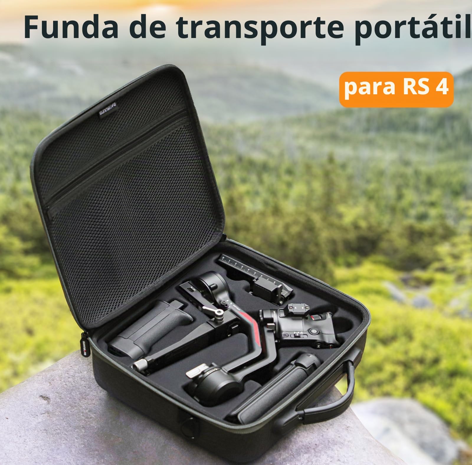 GearPro Transporte Maletín Hombro Bolsa A Prueba de Golpes Funda Rígida Maletín Viaje Bolsa para DJI RS 4 Ronin Gimbal Estabilizador Accesorios Portátil Protector Almacenamiento